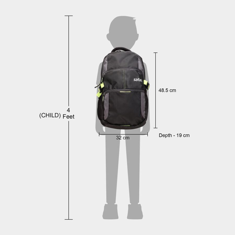 Black Polyester Backpack,30L (Approx), , large image number null