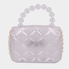 Kid's White Polyurethane Bag, , small