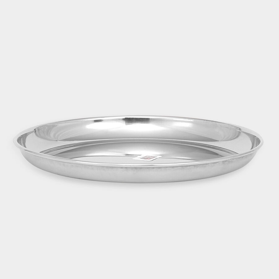 Stainless Steel Half Plate (Thali) - 20cm, , large image number null