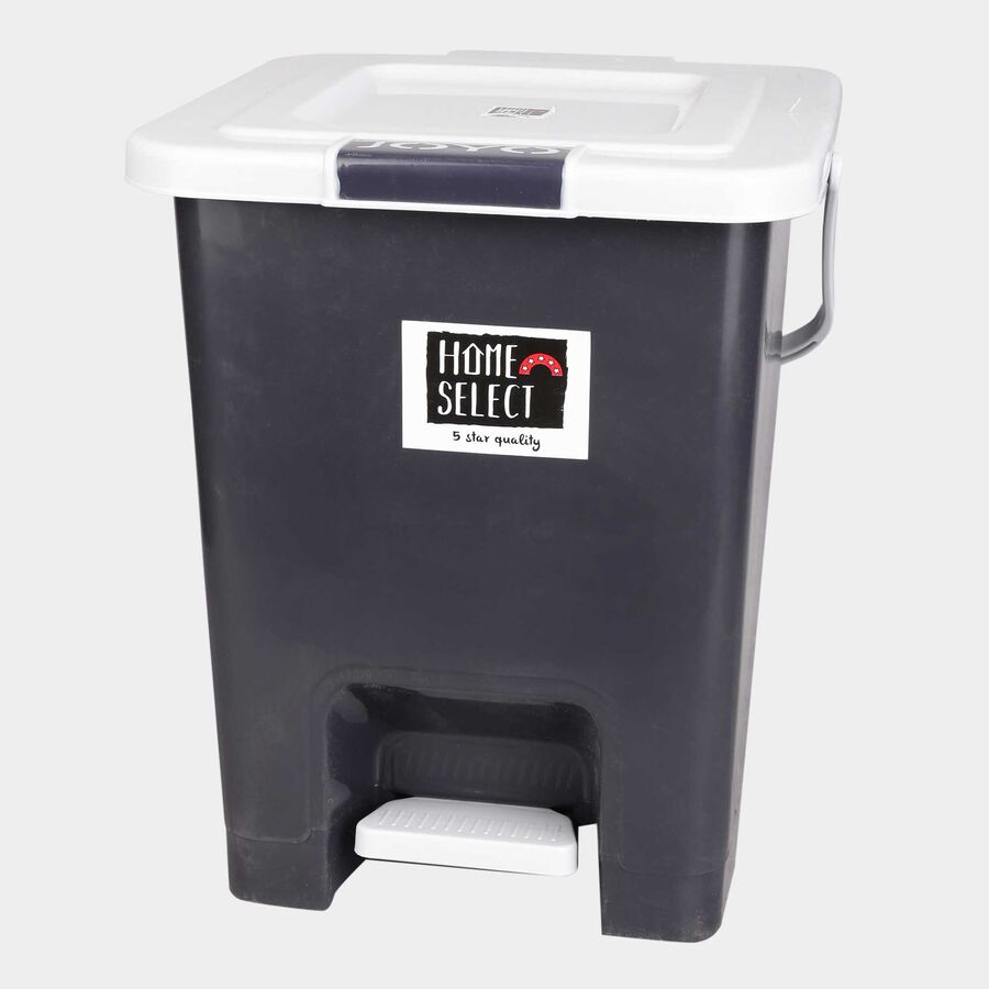 10 L Grey Plastic Dustbin, , large image number null