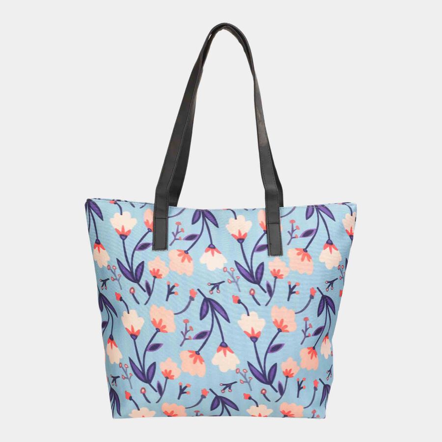 Women's Blue Polyester Tote Bag, , large image number null