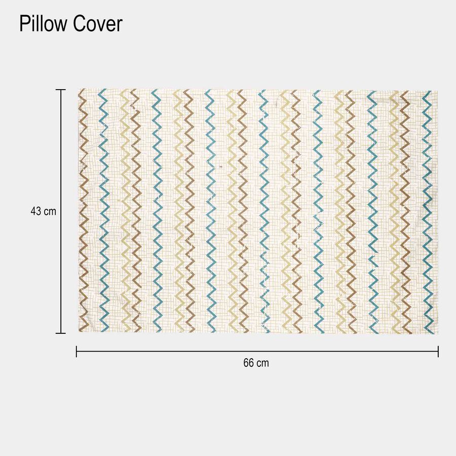 Beige Cotton Double Bedsheet With Pillow Cover, , large image number null