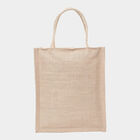 Women's Beige Jute Tote Bag, , small image number null