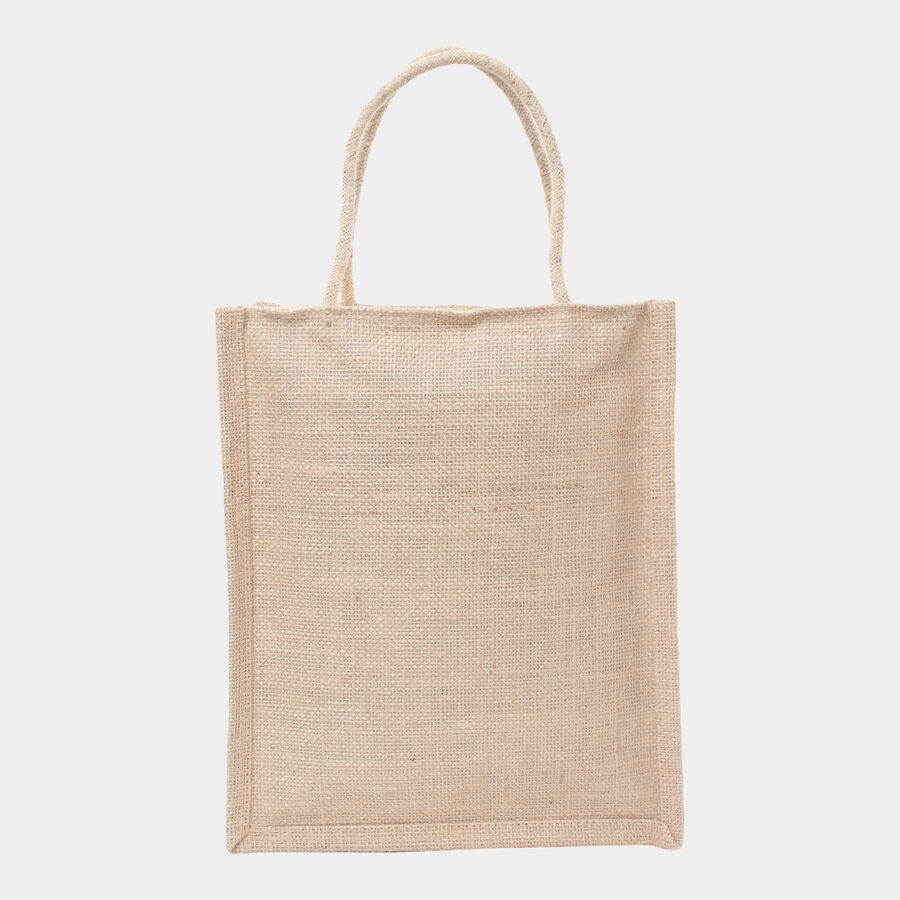 Women's Beige Jute Tote Bag, , large image number null