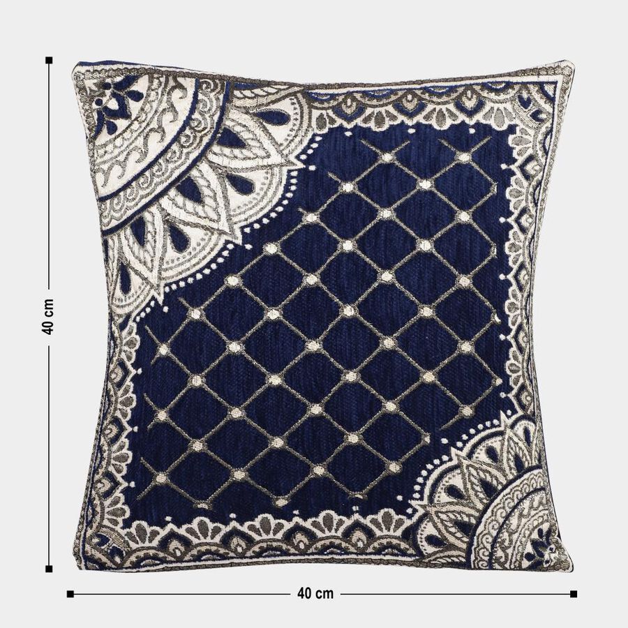 Blue Polyester Cushion Cover, , large image number null