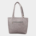 Women's Grey Polyurethane Tote Bag, , small image number null