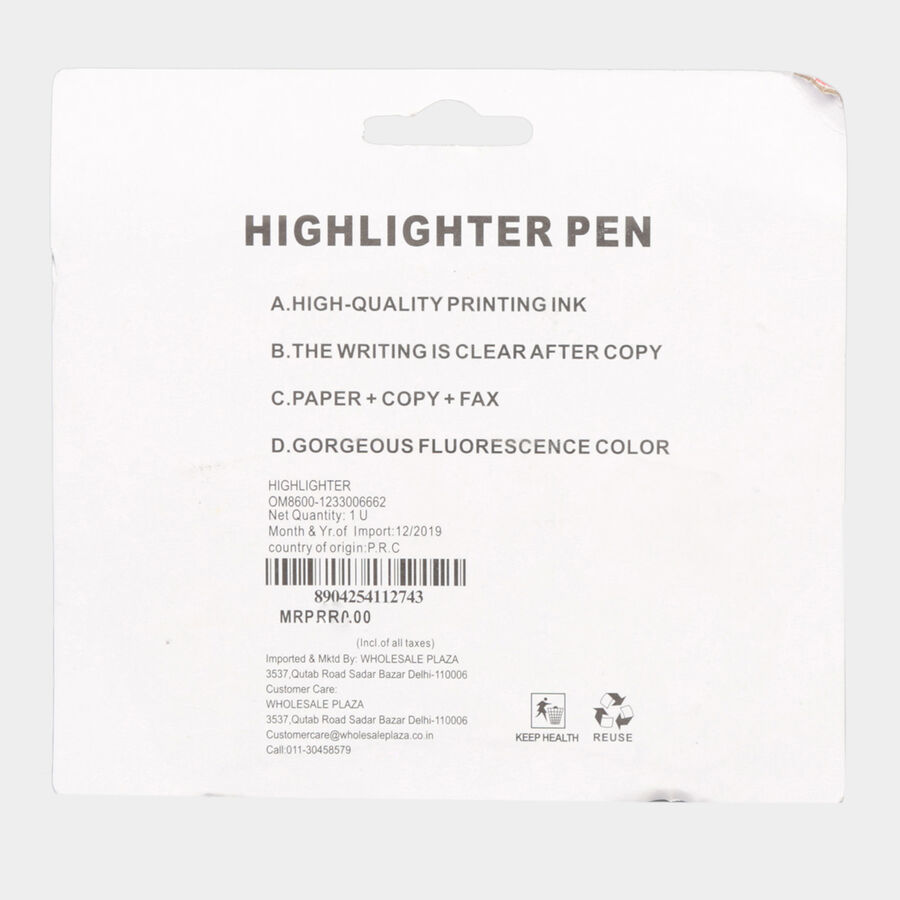 Highlighter Pack of 4, , large image number null