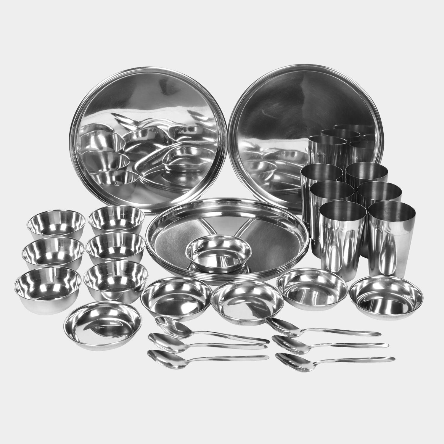 Steel Dinner Set 30 Pcs Steel Dinner Set 30 Pcs