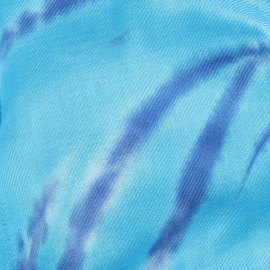 Women's Blue Viscose Scarf, , large image number null