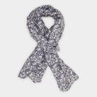 Women's White Viscose Scarf, , small image number null
