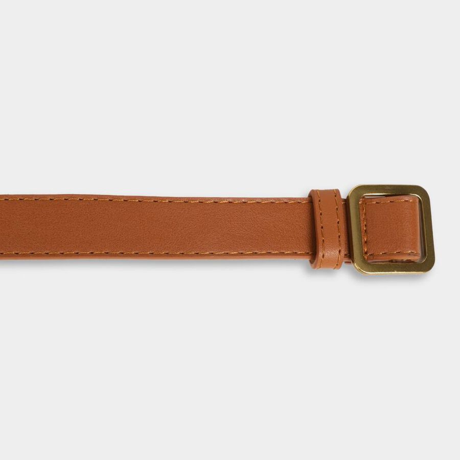 Women's Beige Polyurethane Belt, , large image number null