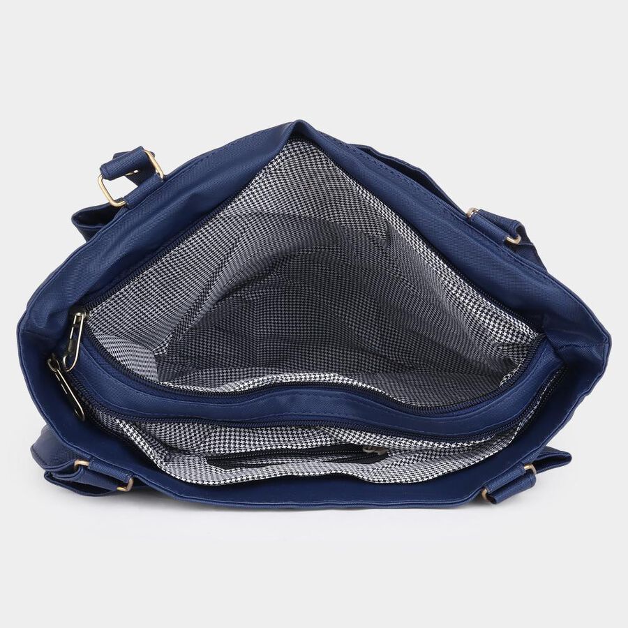 Women's Blue Polyurethane Hand Bag, , large image number null