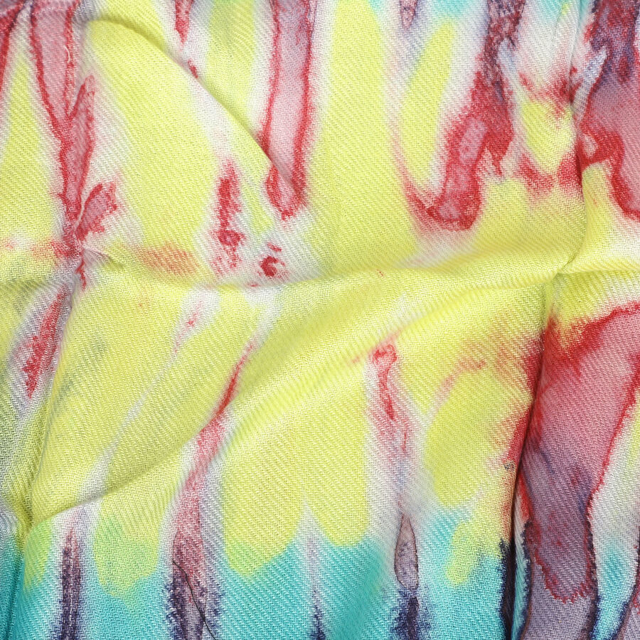Women's Yellow Viscose Scarf, , large image number null