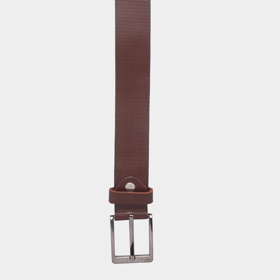 Men's Brown Leather Casual Belt, , large image number null