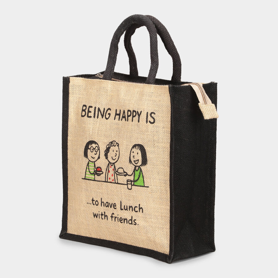 Brown Jute Handy Pouch, , large image number null