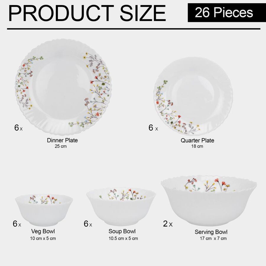 Opalware Dinner Set 26 Pcs, , large image number null