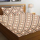 Brown Microfiber Double Bedsheet with Pillow Cover, , small