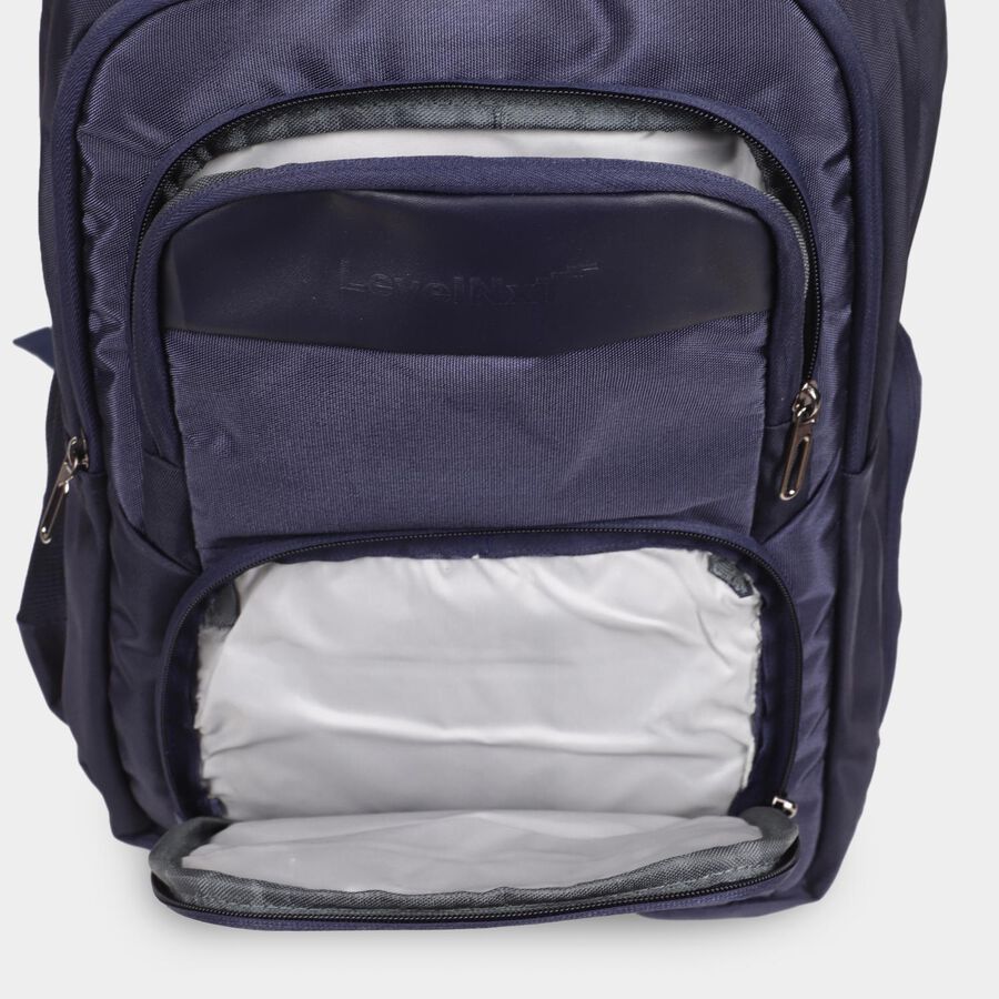 Dark Blue Polyester Backpack with Laptop Compartment and USB Port, , large image number null
