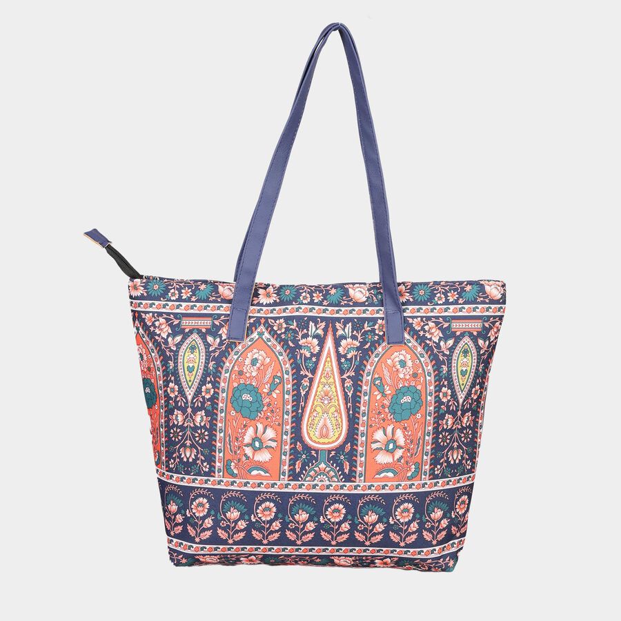 Women's Printed Canvas Shopping Bag, Medium, , large image number null
