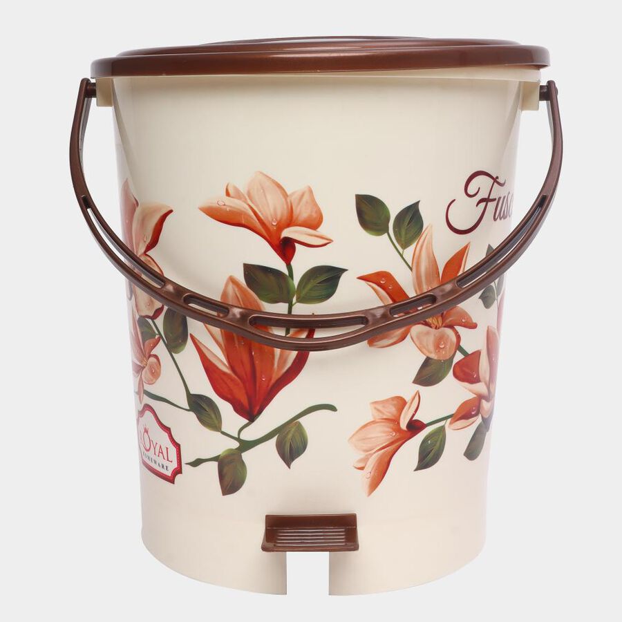 11 L Brown Plastic Dustbin, , large image number null