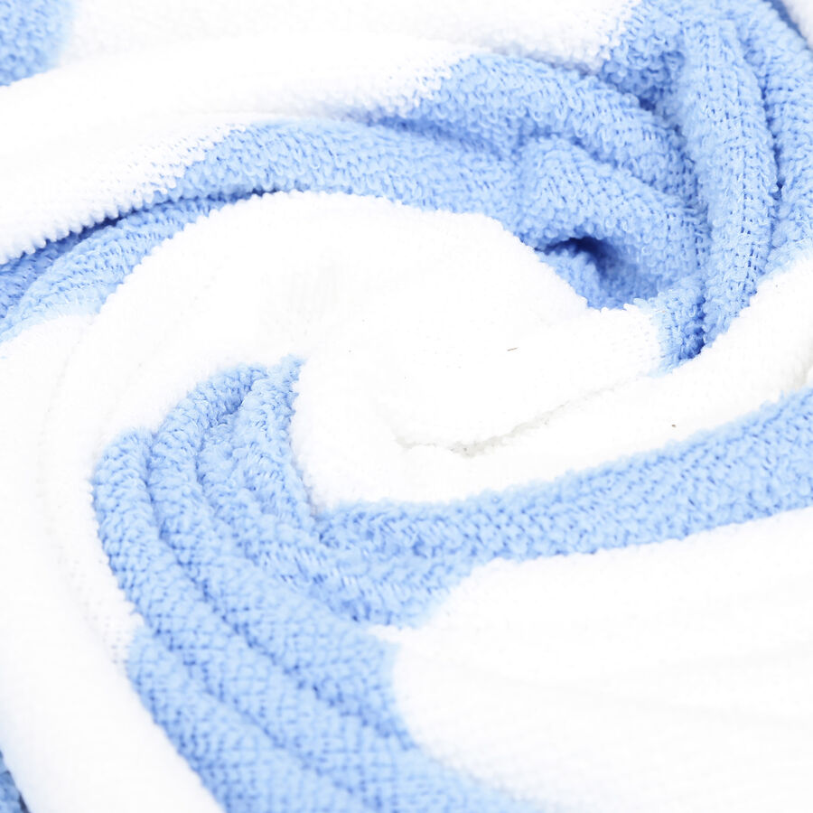 180 GSM Blue Cotton Blend Bath Towel, , large image number null