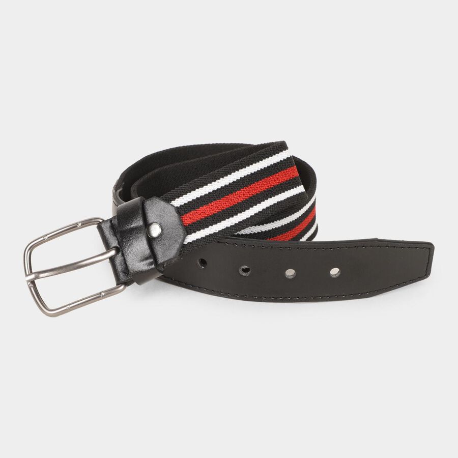 Men's Black Canvas Casual Belt, , large image number null