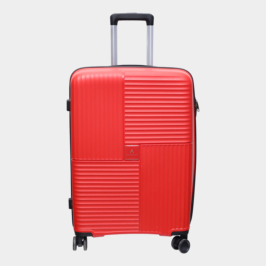 8-Wheel Red PVC Matee Hard Case Trolley, Medium, , large image number null