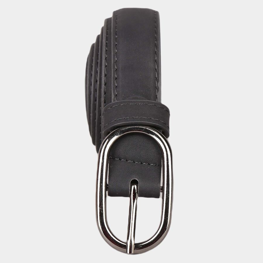Women's Black Polyurethane Belt, , large image number null
