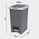 6.5 लीटर प्लास्टिक डस्ट बिन, डुअल ओपन बिन, , small image number null