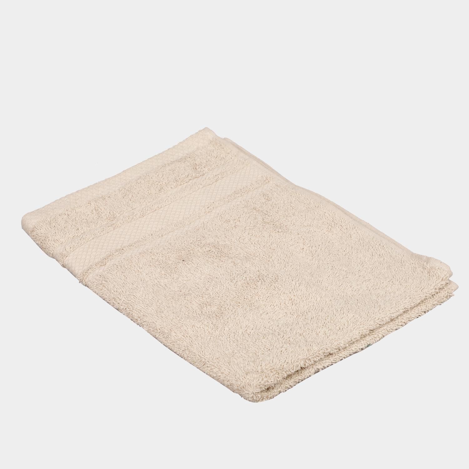 Home Beautiful                         350 GSM Beige Cotton Hand Towel