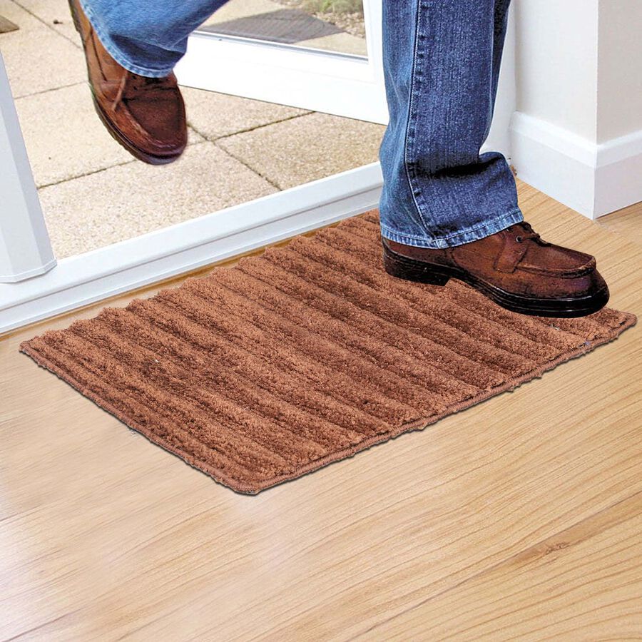 Anti-Skid Grey Polyester Door Mat, , large image number null