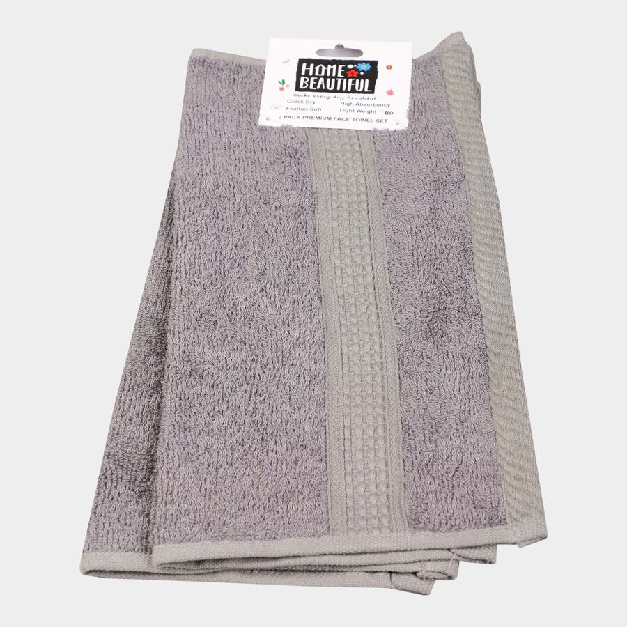 500 GSM Grey Bamboo Cotton Face Towel, , large image number null