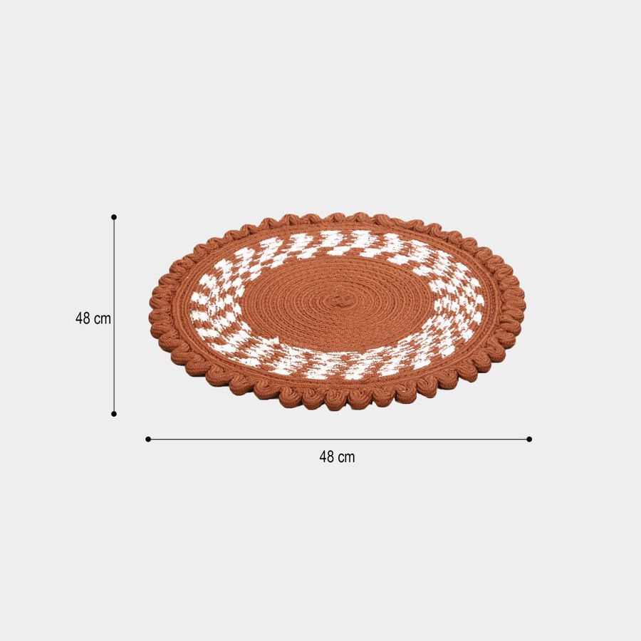 Rust Polyester Cotton Door Mat, , large image number null