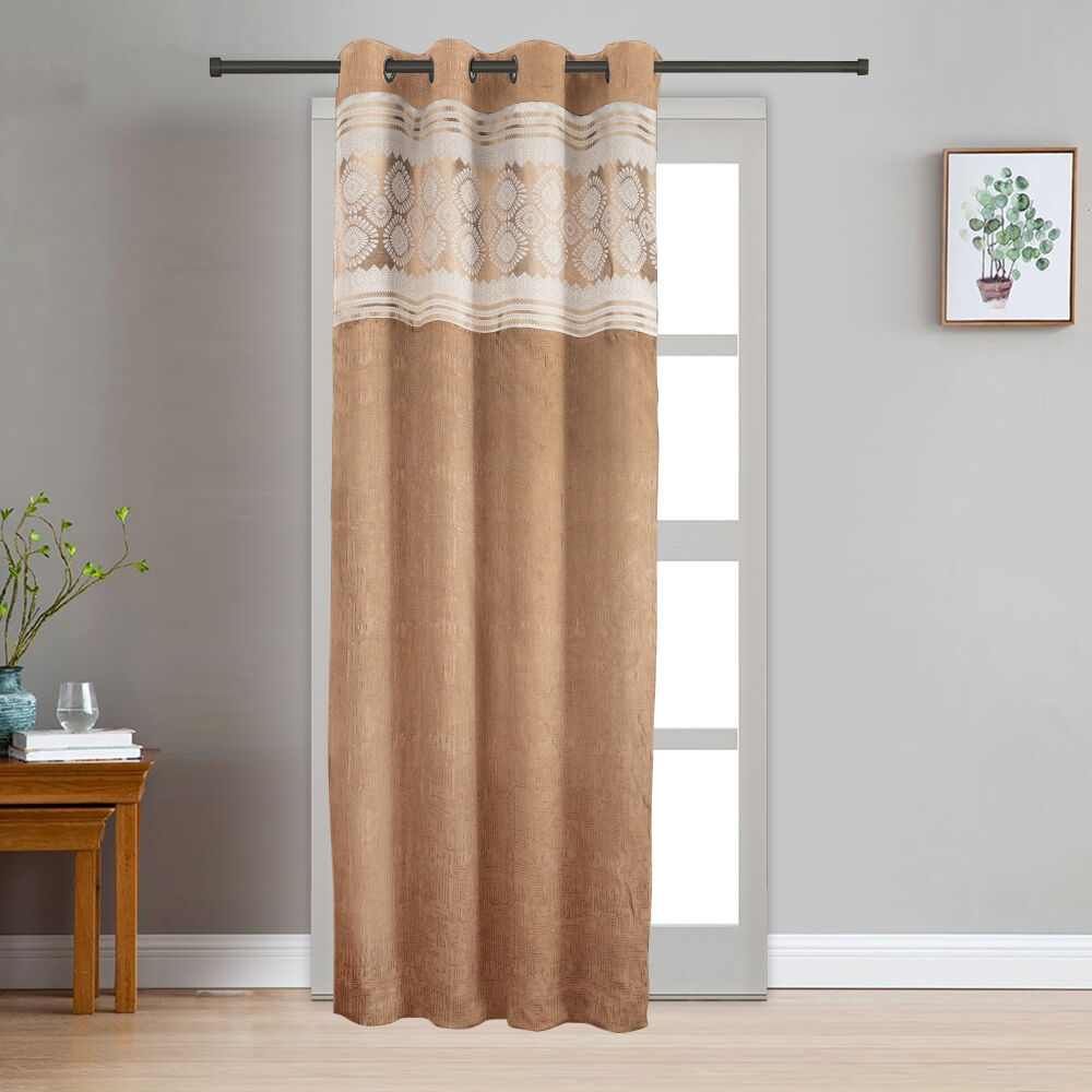 Home Beautiful                         7 ft. Black Polyester Curtain