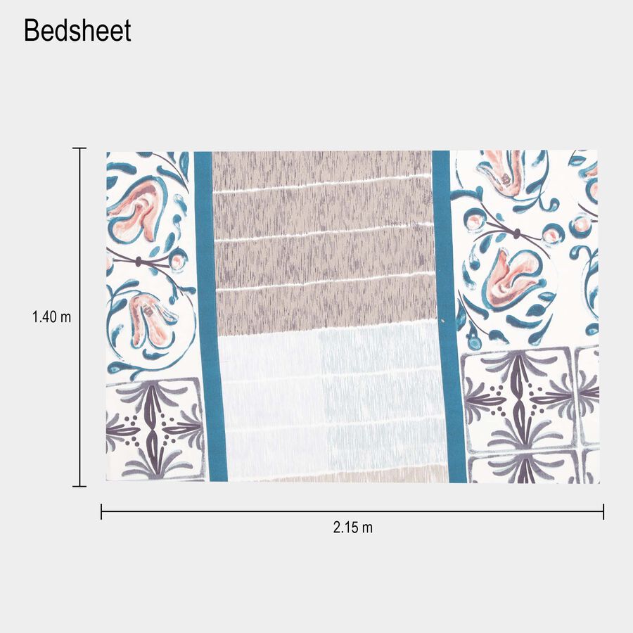 Dark Green Microfiber Single Bedsheet, , large image number null