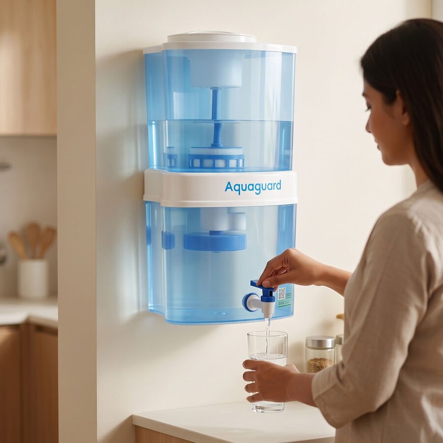 Aquaguard Amrit 4000 Non-Electric Water Purifier | 15L Storage, , large
