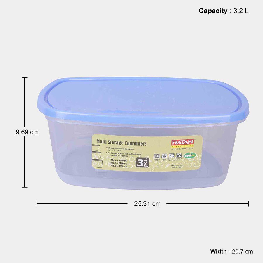Plastic Container Set of 3, , large image number null