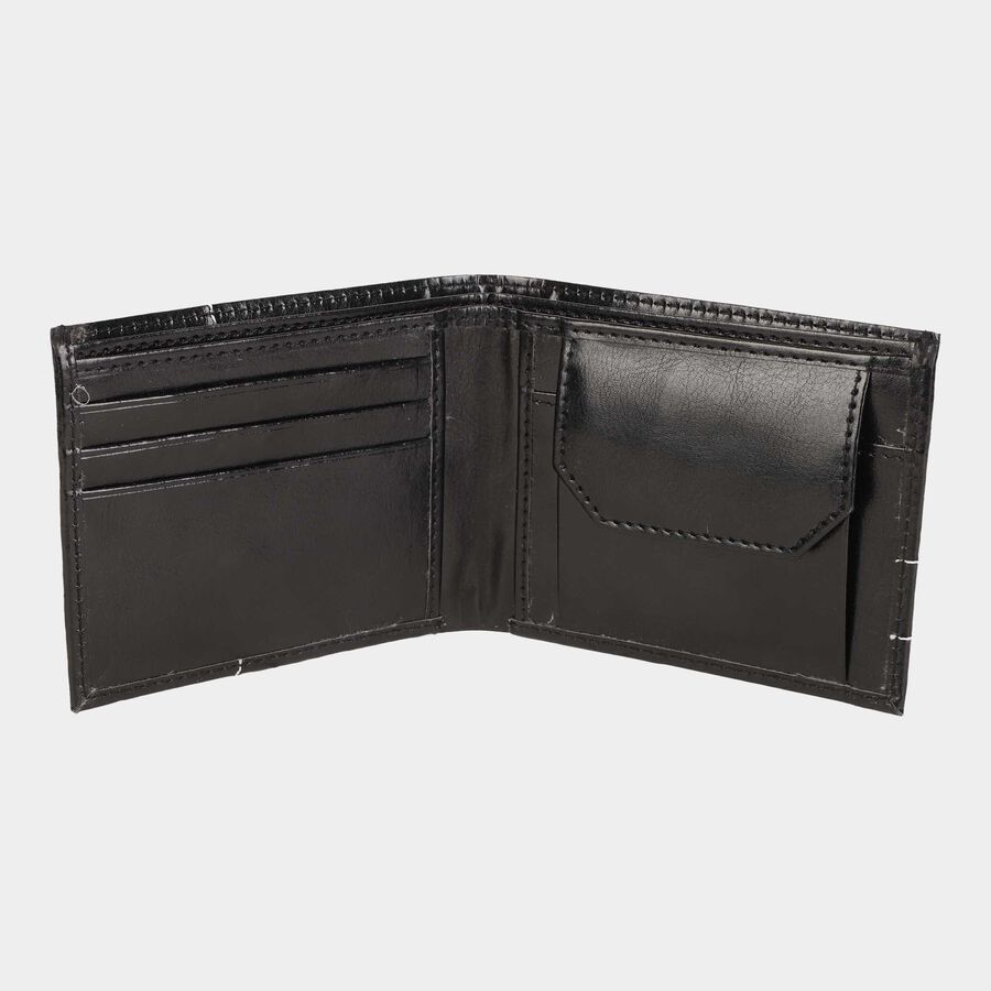 Men's Black Polyurethane Wallet, , large image number null
