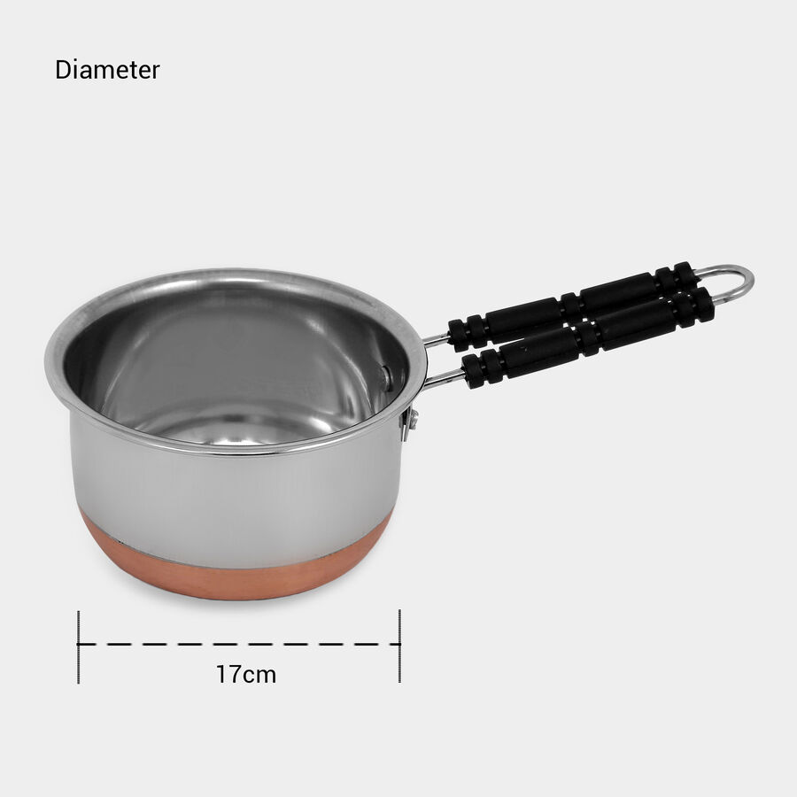 Stainless Steel Copper Bottom Sauce Pan - 17cm (1.4 L), , large image number null