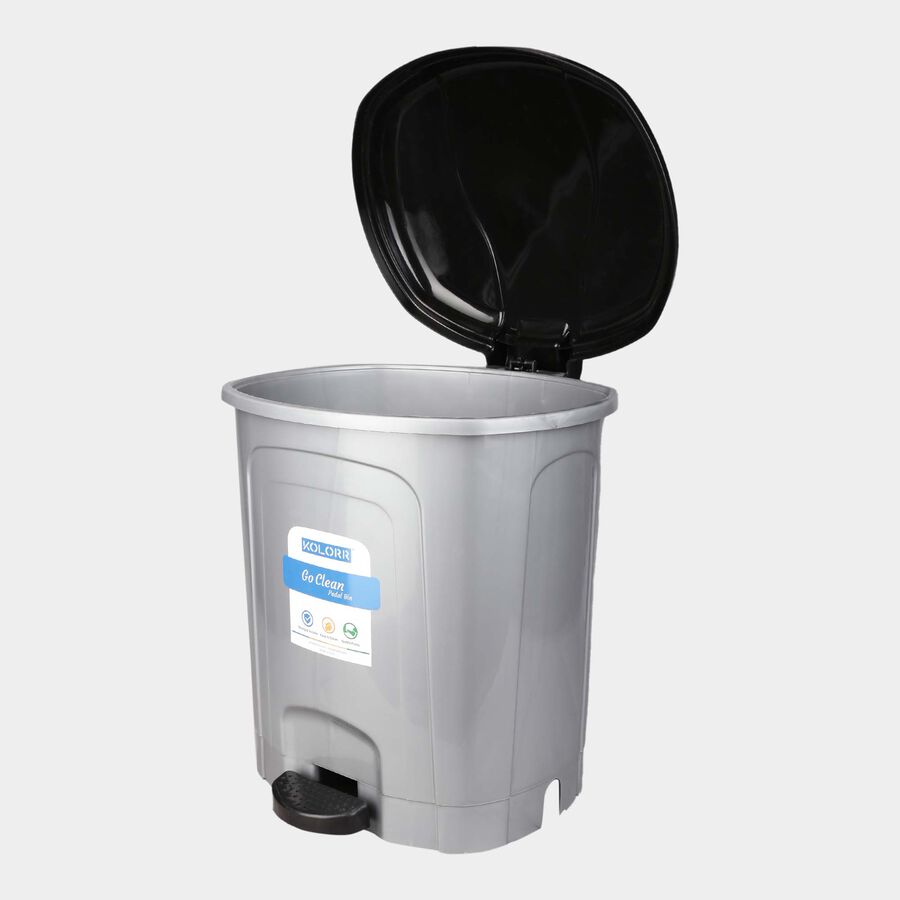 13 L Black Plastic Dustbin, , large image number null