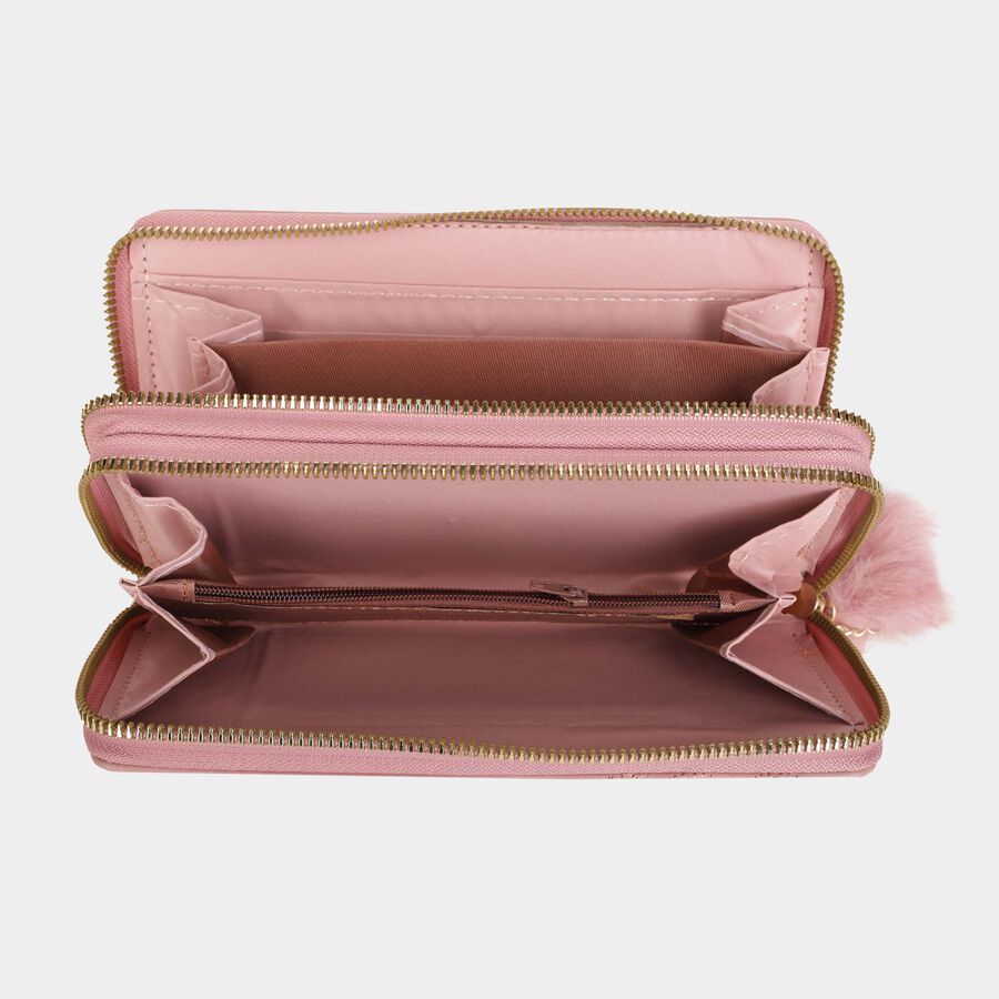 Women's Polyurethane Zipper Hand Pouch, , large image number null