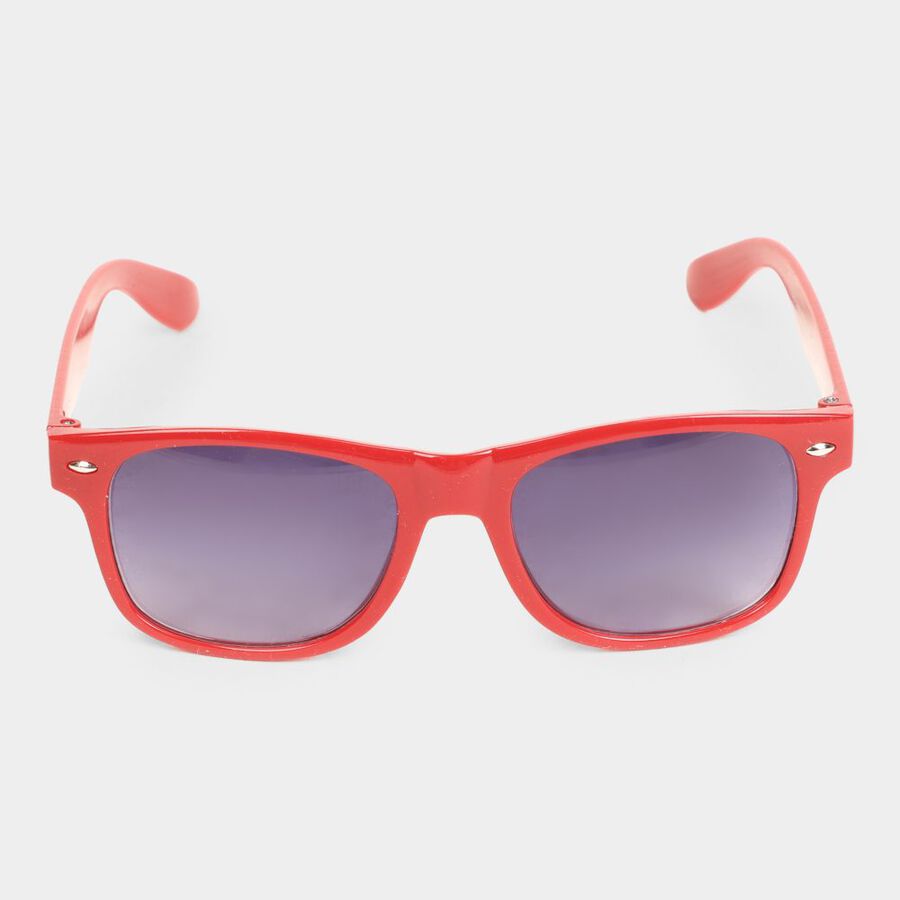 Kid's Plastic Clear Glass Rectangle Sunglasses, , large image number null