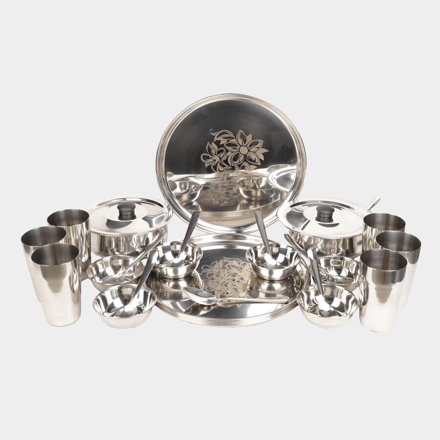 30 Pcs. Steel Dinner Set, , large image number null