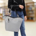 Women's Black Polyurethane Tote Bag, , small image number null