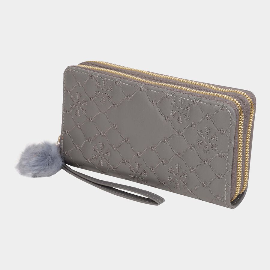 Women's Polyurethane Zipper Clutch Bag, , large image number null