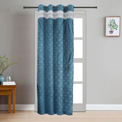7 ft. Blue Polyester Curtain