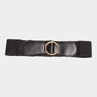 Women's Black Polyurethane Belt, , small image number null