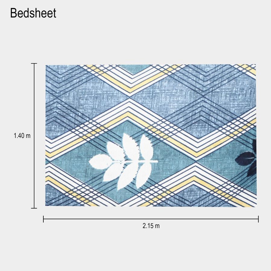Blue Microfiber Single Bedsheet, , large image number null
