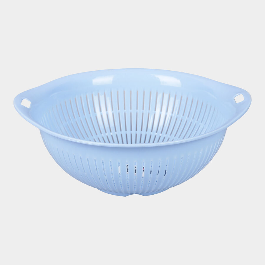 Blue Plastic Colander, , large image number null