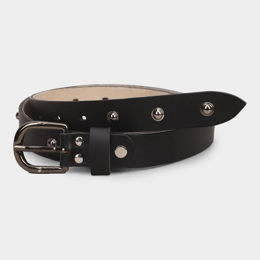 Women's Black Pu Belt, , large image number null
